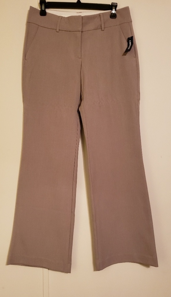 NWT OLD NAVY Oatmeal Heather Sz 8 Trousers WideLeg